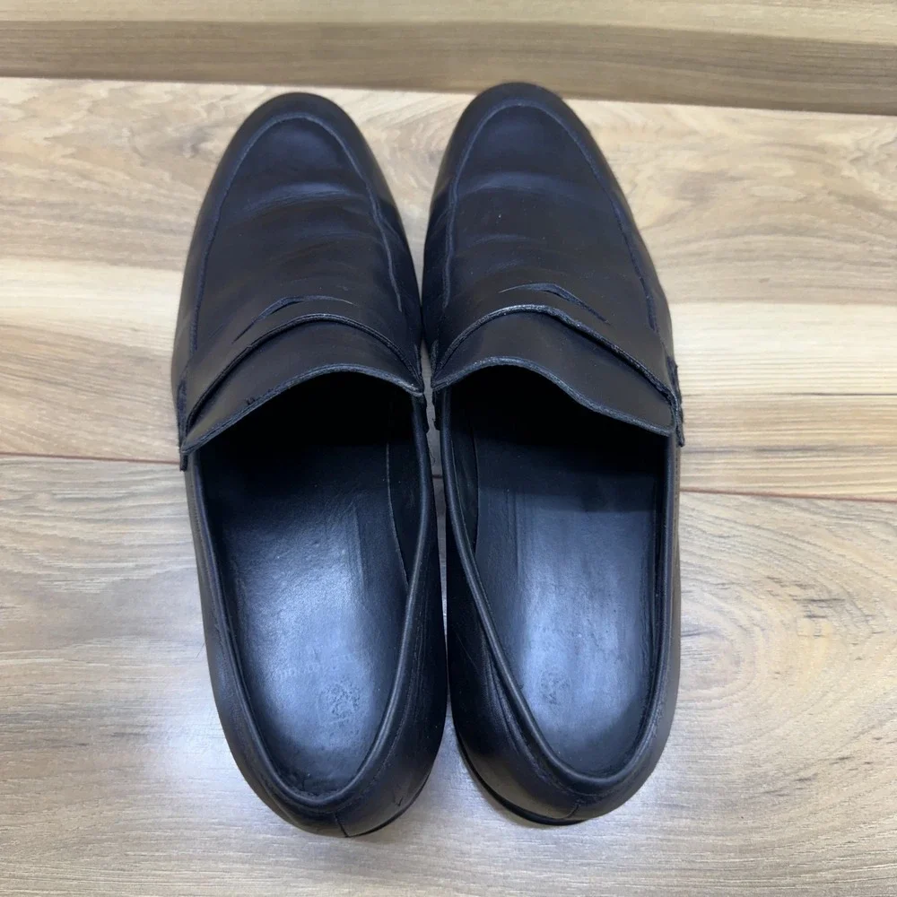 Allen Edmonds Lake Como Penny Loafers‎ Mens 11 11.5 ? Vibram Soles Black Leather